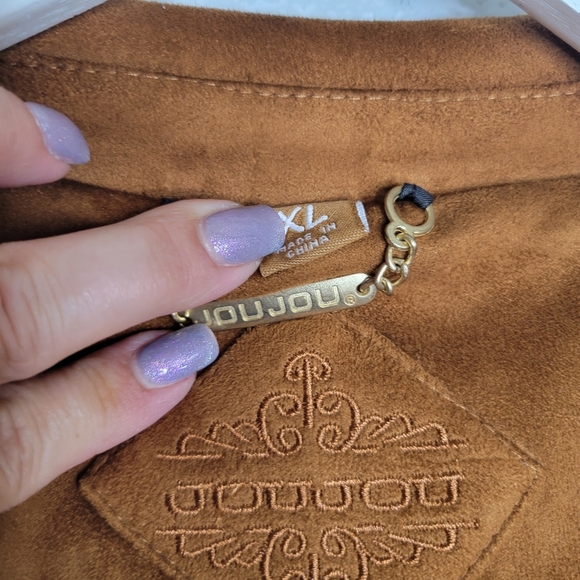 JouJou Camel Microfiber Moto Style Jacket - Picture 3 of 5